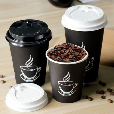 Gewohnheit 2.5oz druckte schwarzer Wegwerfkaffee-einzelne Wand-Schalen der kaffeetasse-8oz