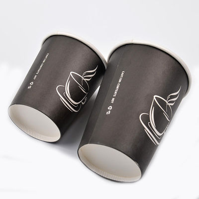 Gewohnheit 2.5oz druckte schwarzer Wegwerfkaffee-einzelne Wand-Schalen der kaffeetasse-8oz