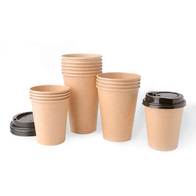 8 Unzen-sondern das biologisch abbaubare Wegwerfpapierschalen-Kraftpapier Wand-Kaffeetassen aus