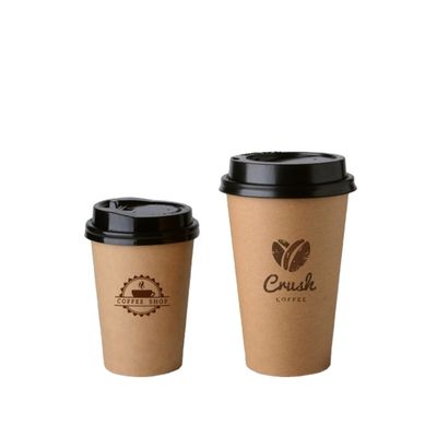8 Unzen-sondern das biologisch abbaubare Wegwerfpapierschalen-Kraftpapier Wand-Kaffeetassen aus