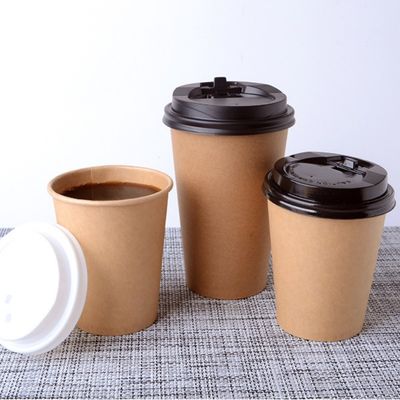 8 Unzen-sondern das biologisch abbaubare Wegwerfpapierschalen-Kraftpapier Wand-Kaffeetassen aus