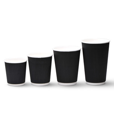 Kräuselungs-Schalen Winkels des Leistungshebels 400ml starke dauerhafte Wellpappe-12oz mit Deckeln