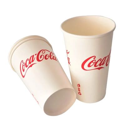 PET-Winkel- des Leistungshebelskolabaum-Wegwerfpapierschalen 22oz 640ml tapezieren kalte Getränk-Schalen 300gsm