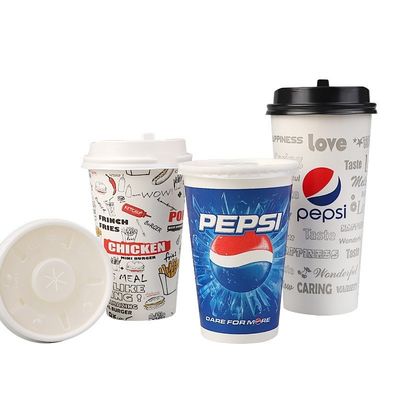 PET-Winkel- des Leistungshebelskolabaum-Wegwerfpapierschalen 22oz 640ml tapezieren kalte Getränk-Schalen 300gsm