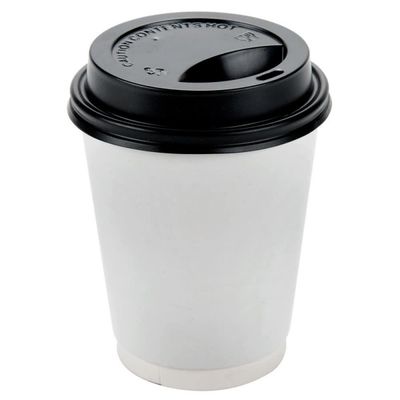 einzelne Gebrauchs-Weißbuch-Kaffeetasse-Doppelschicht-Papier-Wegwerfschale 16oz 500cc