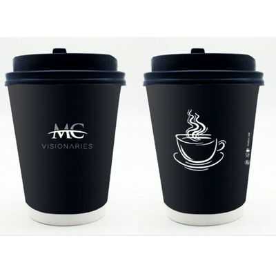 EN13432 Wegwerfpapierkundenspezifische Mitnehmerkaffeetassen der schalen-400Ml 12Oz mit Deckel