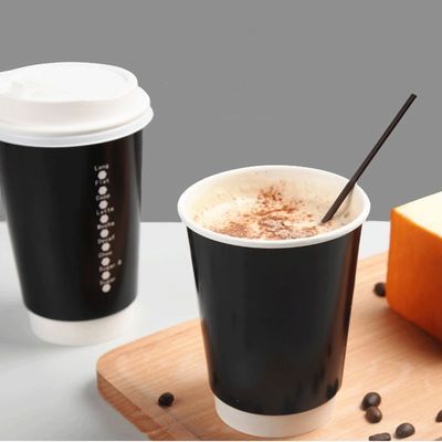 EN13432 Wegwerfpapierkundenspezifische Mitnehmerkaffeetassen der schalen-400Ml 12Oz mit Deckel