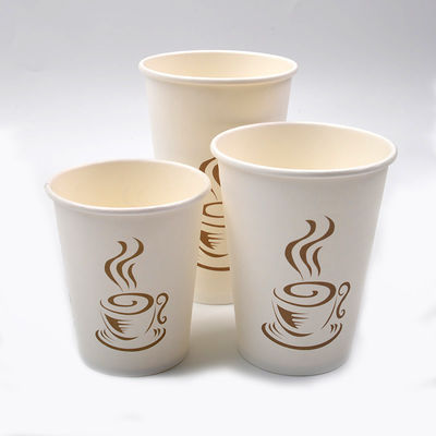 Soda-kaltes Getränk-Wegwerfpapierschalen-Juice White Paper Cups With-Deckel 12OZ 300gsm